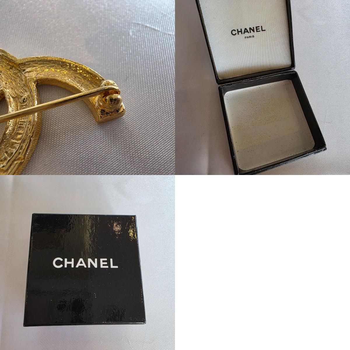 CHANEL シャネル ヴィンテージ ココマーク ラインストーン ブローチ