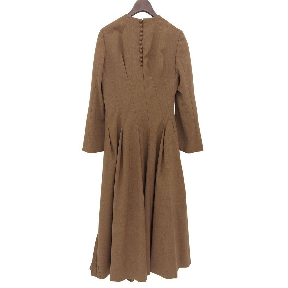 Mame Kurogouchi マメクロゴウチ 美品 Curved Pleated Dress プリーツ