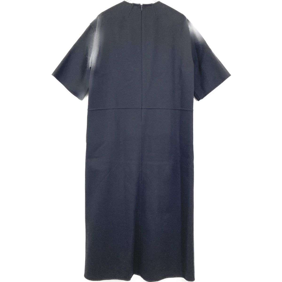 BLAMINK ブラミンク ﾌﾞﾗｯｸ ｳｰﾙ Vﾈｯｸ ﾛﾝｸﾞ ﾜﾝﾋﾟｰｽ 38 - メルカリ