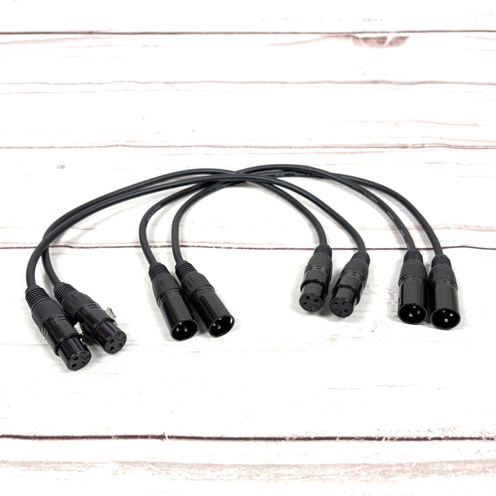 CANARE L-4E6S BLACK XLR 変換 ケーブル 0.5m 4本セット - メルカリ