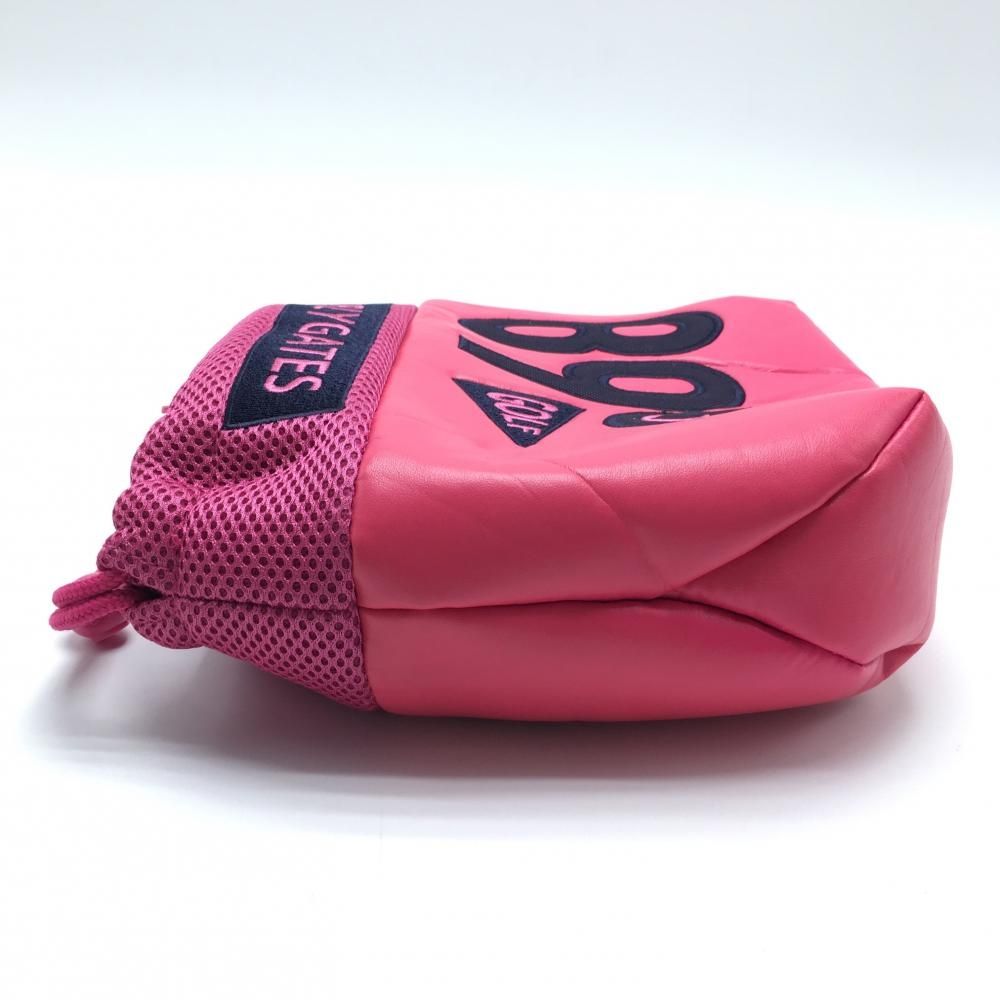 超美品】パーリーゲイツ アイアンカバー ピンク×ネイビー ニコちゃん