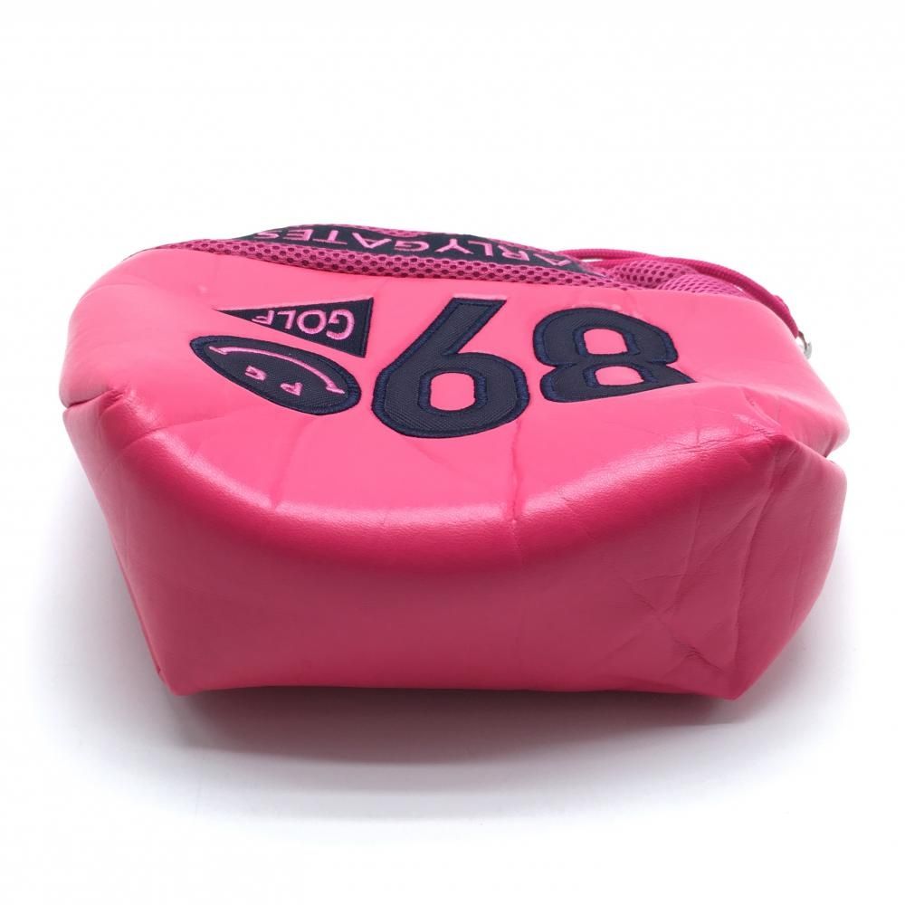 超美品】パーリーゲイツ アイアンカバー ピンク×ネイビー ニコちゃん