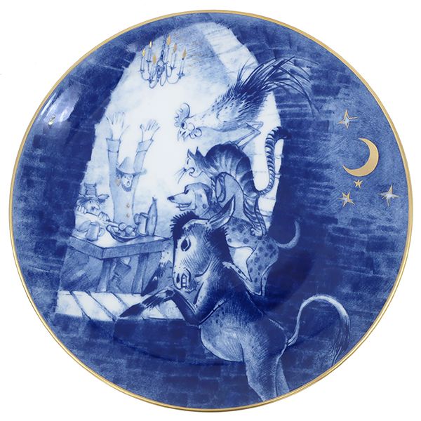 マイセン MEISSEN 食器 イヤープレート 1991年 ブレーメンの音楽隊