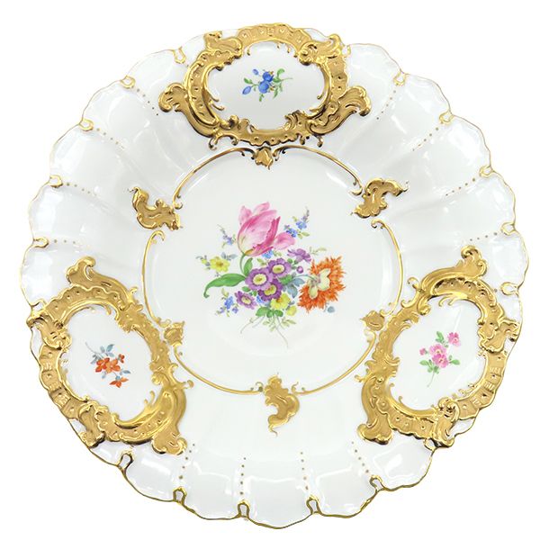 マイセン MEISSEN 食器 Bフォーム フラワーブーケ 大皿 陶磁器