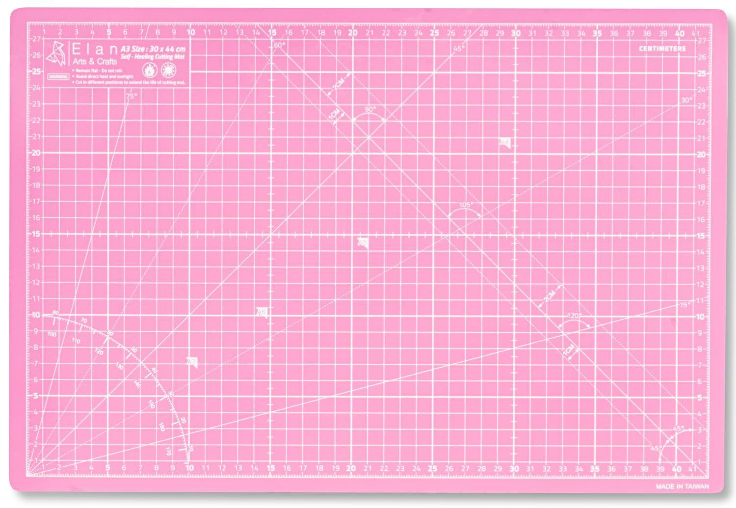 Elan カッターマット 手芸用品 両面仕様 A3 44 x 30cm ピンクパープル