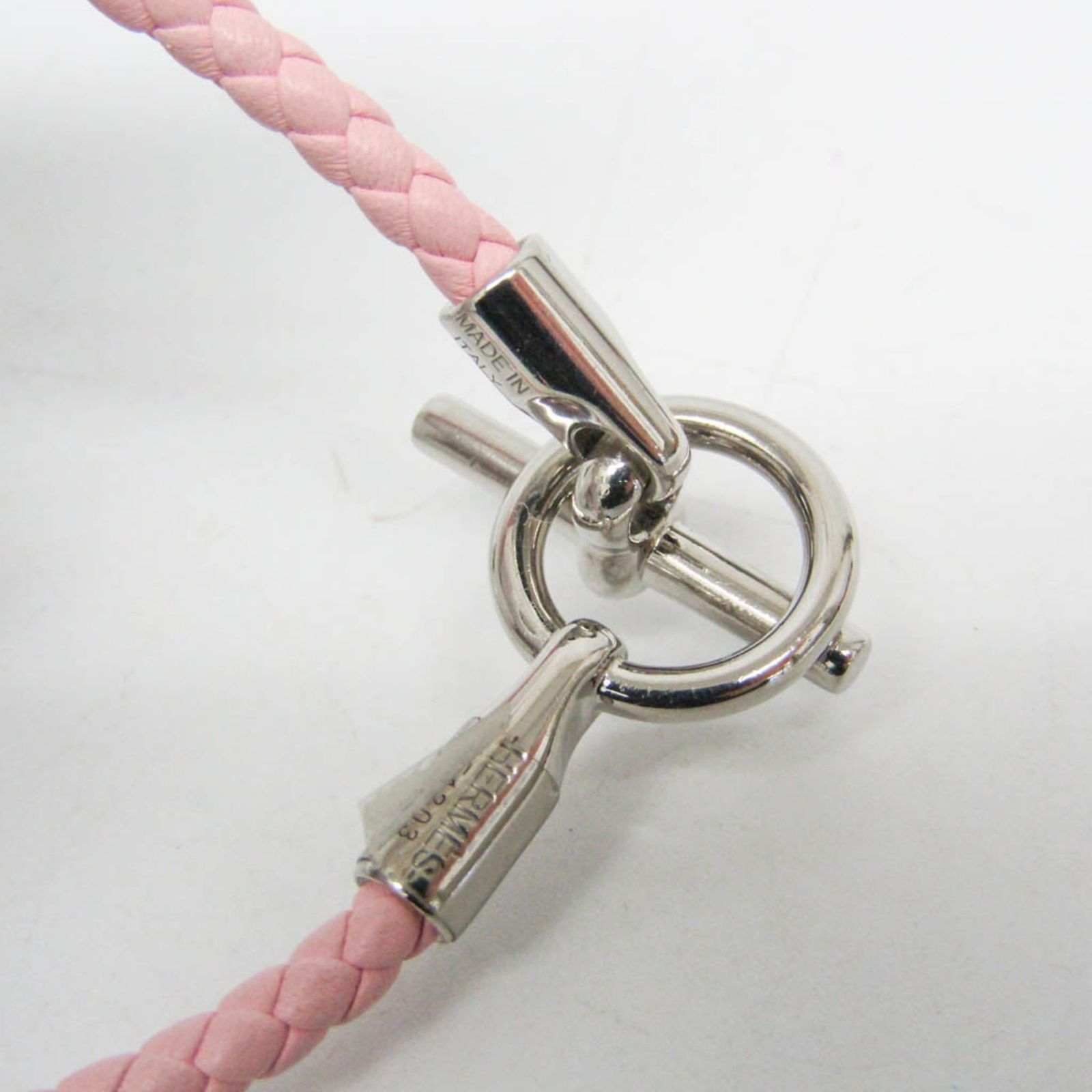 エルメス(Hermes) グレナン H071681F レザー,メタル バングル シルバー