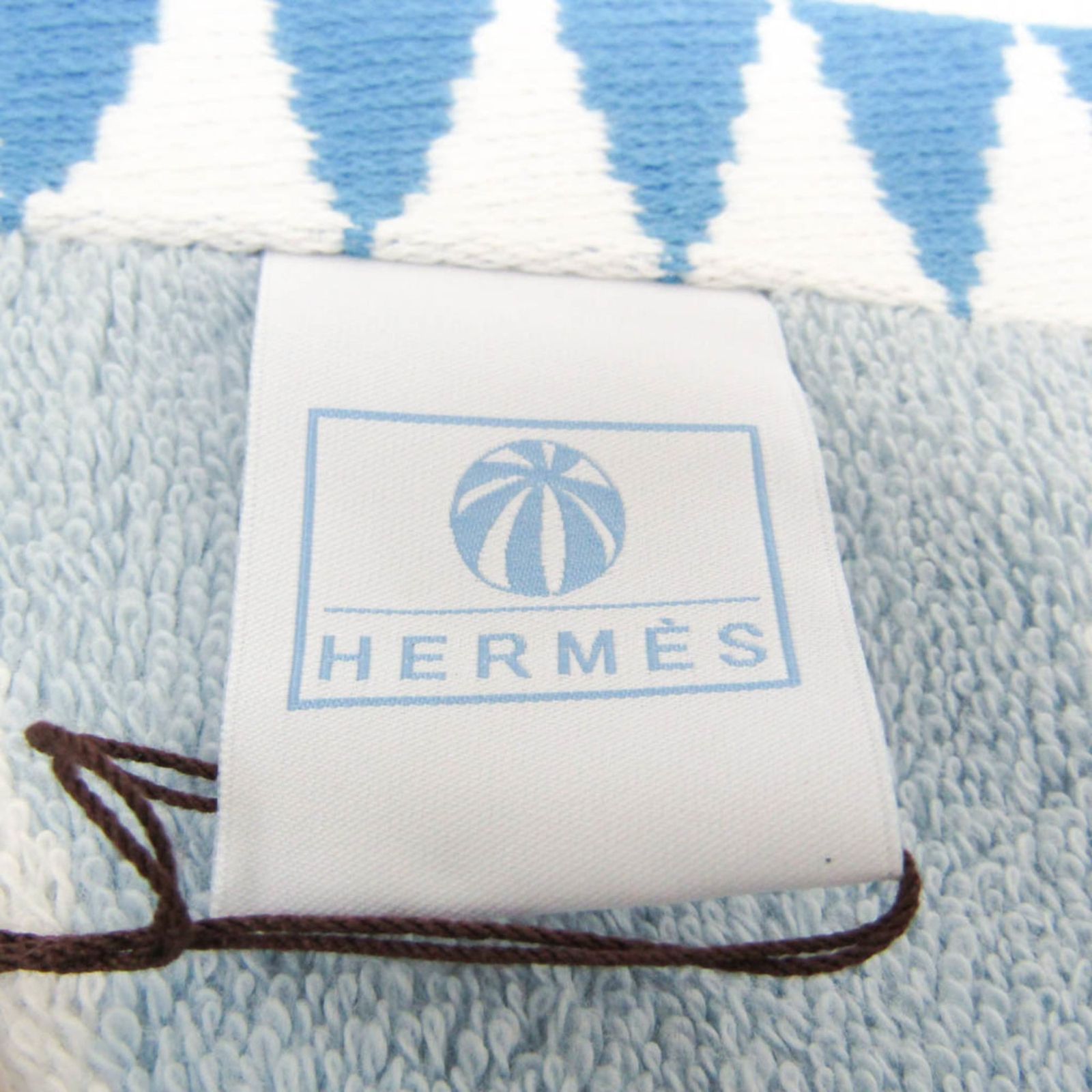 HERMES ハンドタオル　水色 エルメス(Hermes) ハンドタオル ライトブルー,ホワイト サーカス