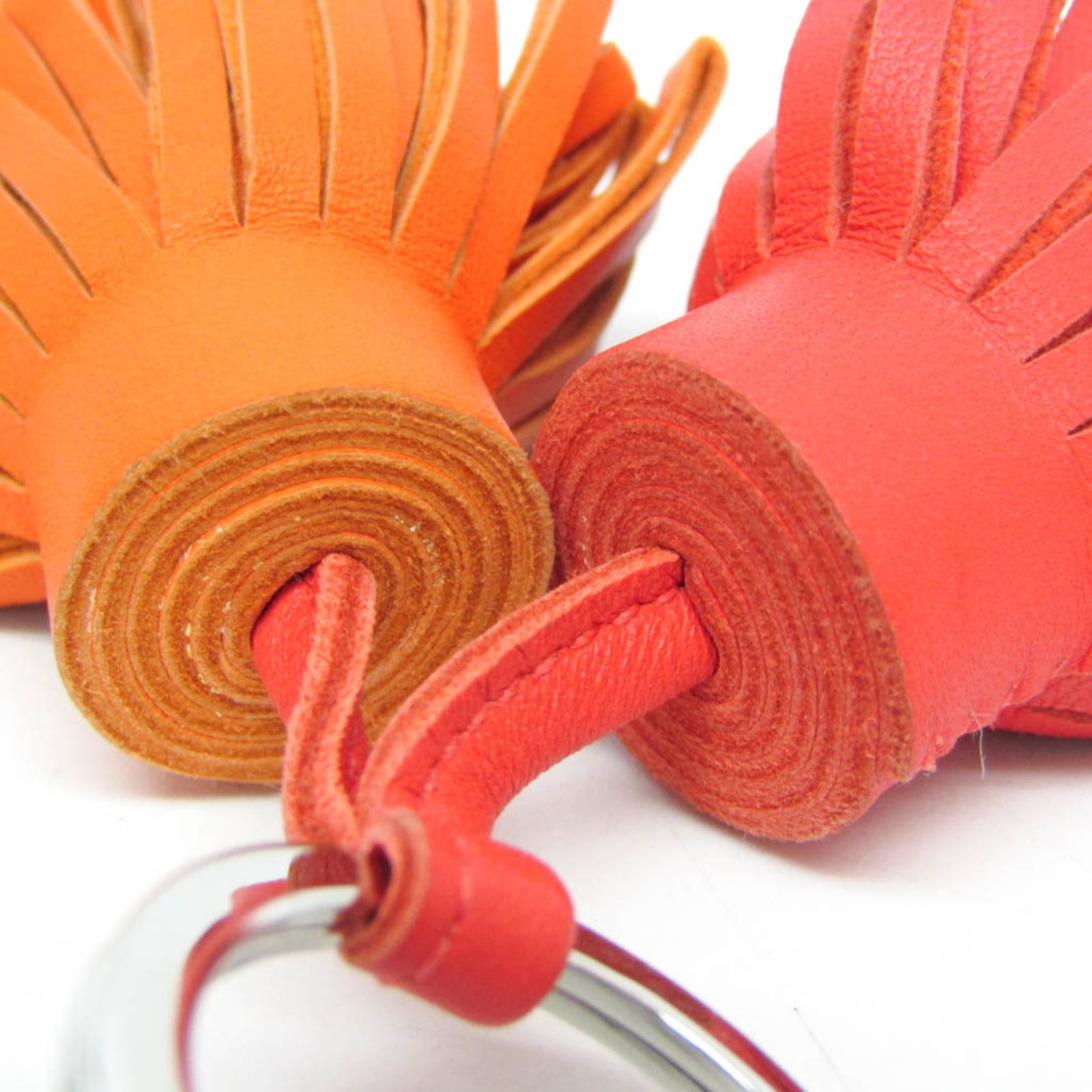 ⭐️極美品⭐️エルメス カルメン ウノドス キーリング バイカラー オレンジ ピンク ⭐️極美品⭐️エルメス カルメン ウノドス キーリング バイカラー