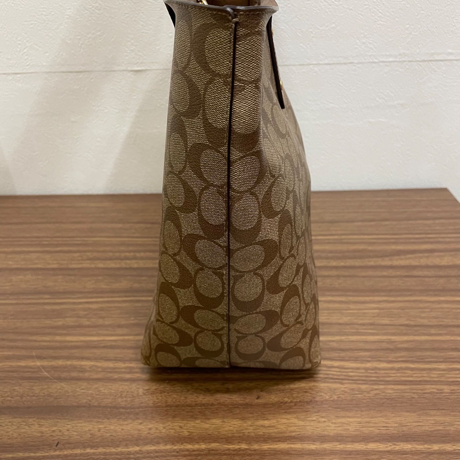 ☆【美品】COACH コーチ トートバッグ 肩かけ シグネチャー F76636 PVC