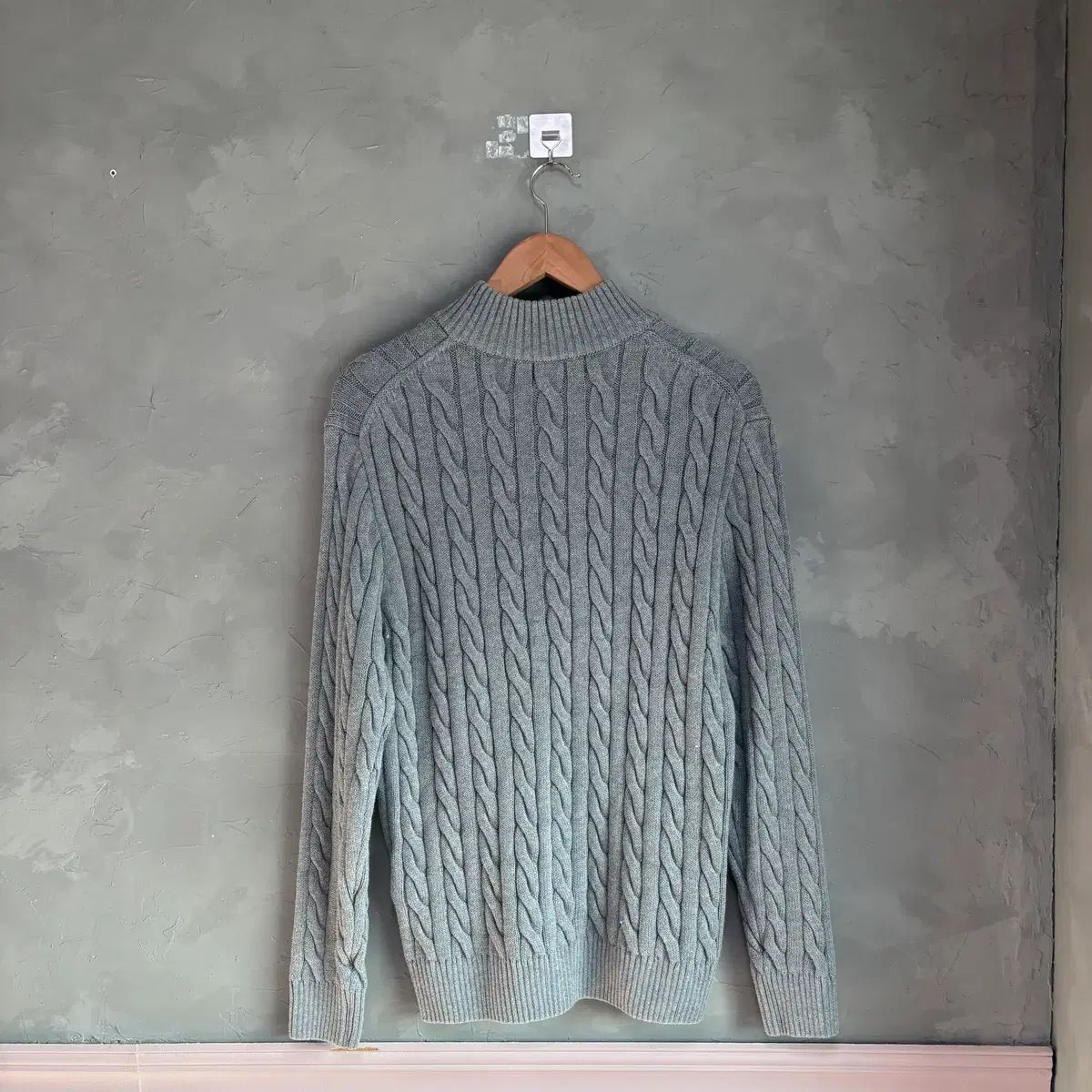 ポロ ラルフローレン ケーブル編み ハーフジップ ニット グレー - メルカリ