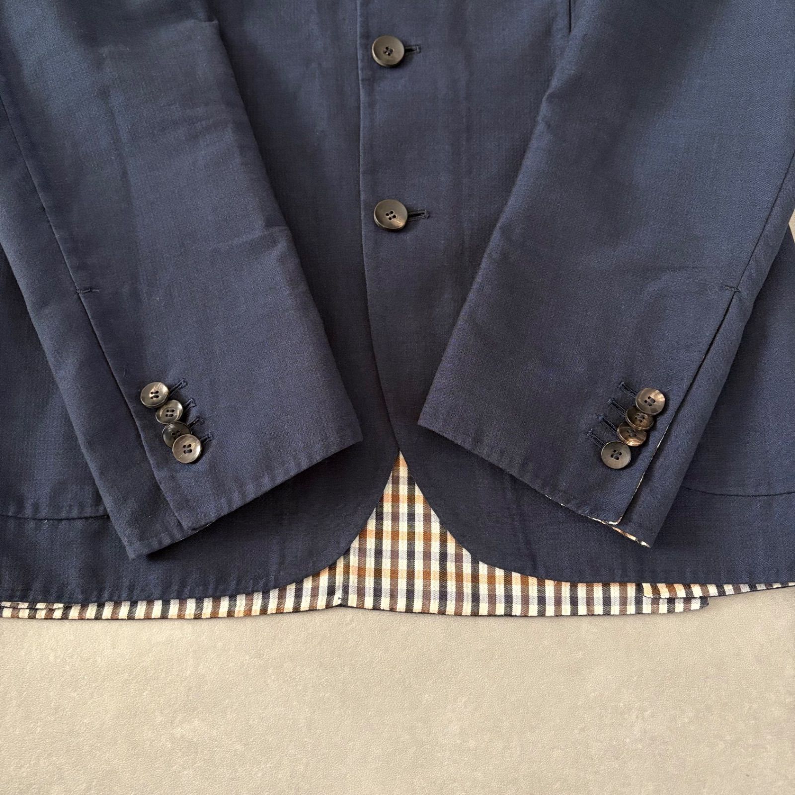 LARDINI ラルディーニ ジャケット サイズ46 紺 綿ウール