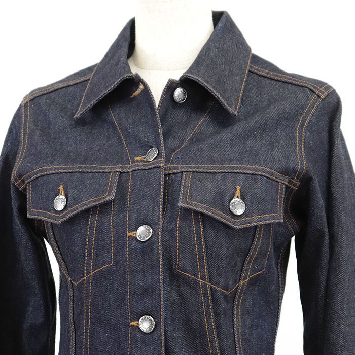 SALE【美品】GUCCI グッチ デニムジャケット シグネチャー ロゴ メタル