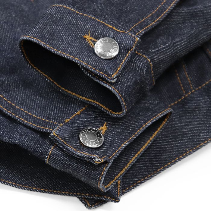 SALE【美品】GUCCI グッチ デニムジャケット シグネチャー ロゴ メタル  