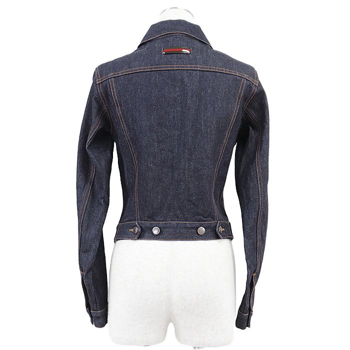 SALE【美品】GUCCI グッチ デニムジャケット シグネチャー ロゴ メタル