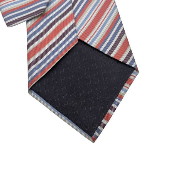 ○ エルメス HERMES ネクタイ ストライプ レジメンタル マルチカラー