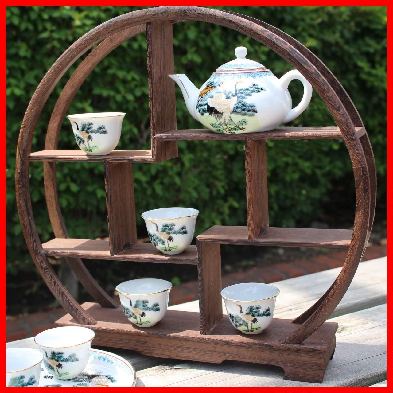 中国アンティーク台座付き木製花器 最短発送】モダン 和風 木製 アンティーク 花台 ディスプレイ 棚 台