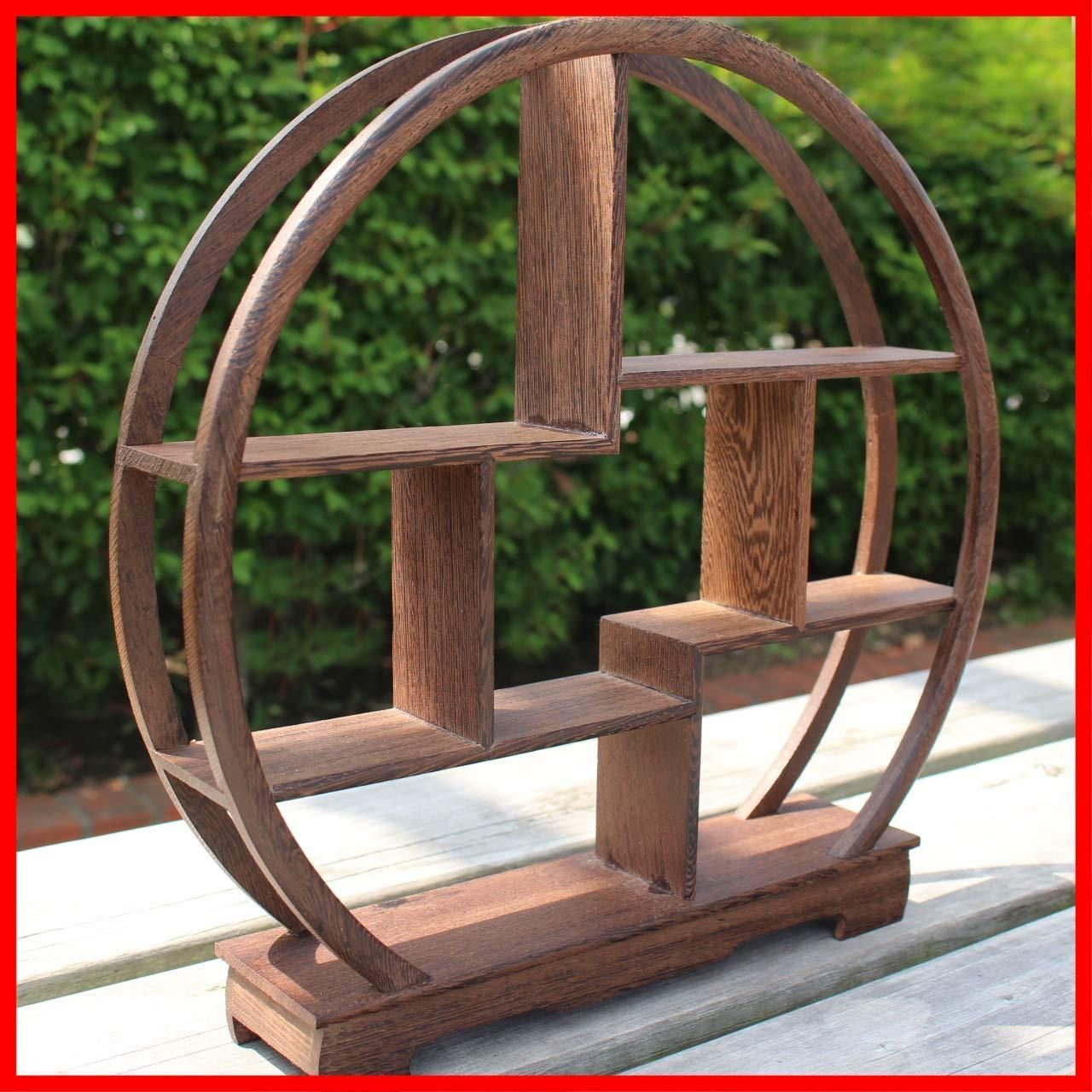 最短発送】モダン 和風 木製 アンティーク 花台 ディスプレイ 棚 台