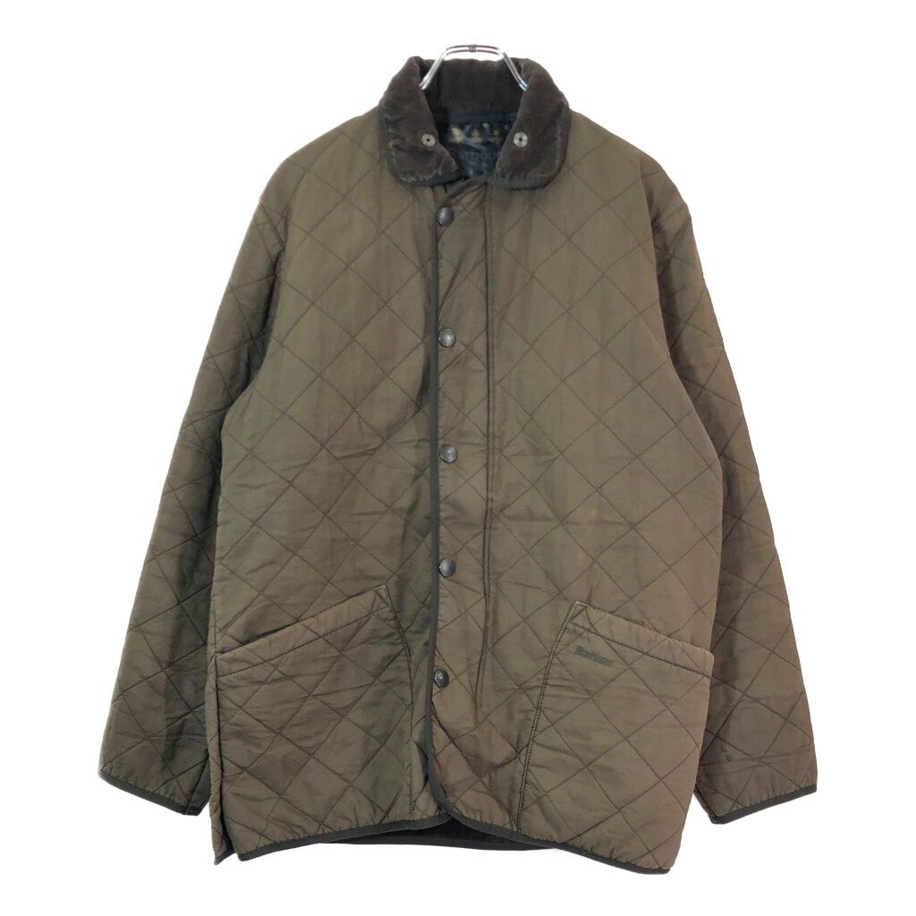 00年代 Barbour バブアー DURACOTTON POLARQUILT キルティングジャケット ブラウン(メンズ SMALL)中古 古着 X2664 00年代 Barbour バブアー DURACOTTON POLARQUILT キルティング