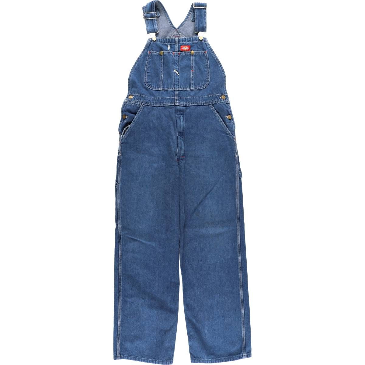 古着 ディッキーズ Dickies デニムオーバーオール メンズw35相当