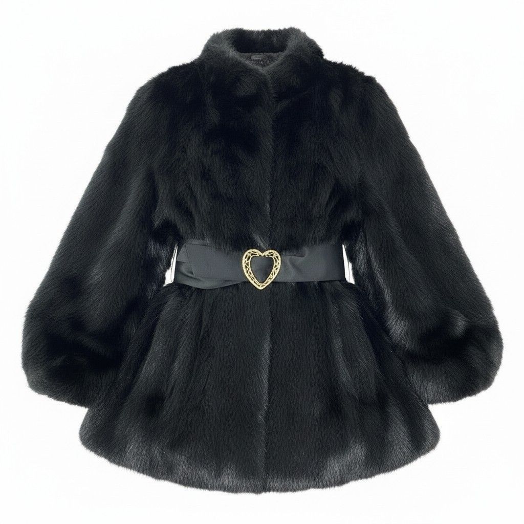 11a27 ダークミンク ファーコート サイズF ブラック 本毛皮 Dark Mink