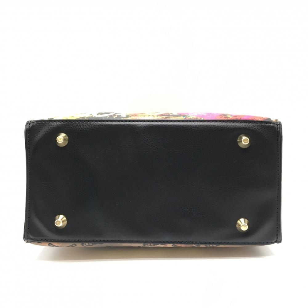 美品】マークアンドロナ カートバッグ 黒×マルチカラー 最後の晩餐