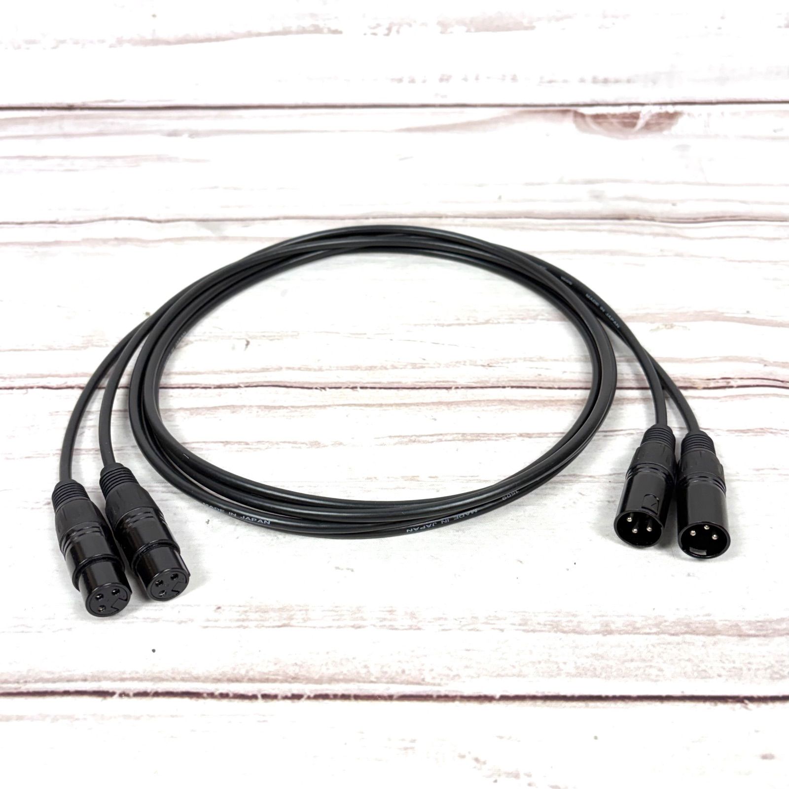 CANARE L-4E5AT BLACK XLR マイクケーブル 2m 2本セット - メルカリ