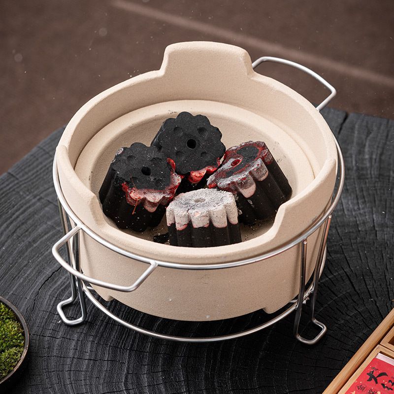 新品未使用 炉 煮茶 網 304 ステンレス 形 陶炉 炭 ストーブ 受け皿 架