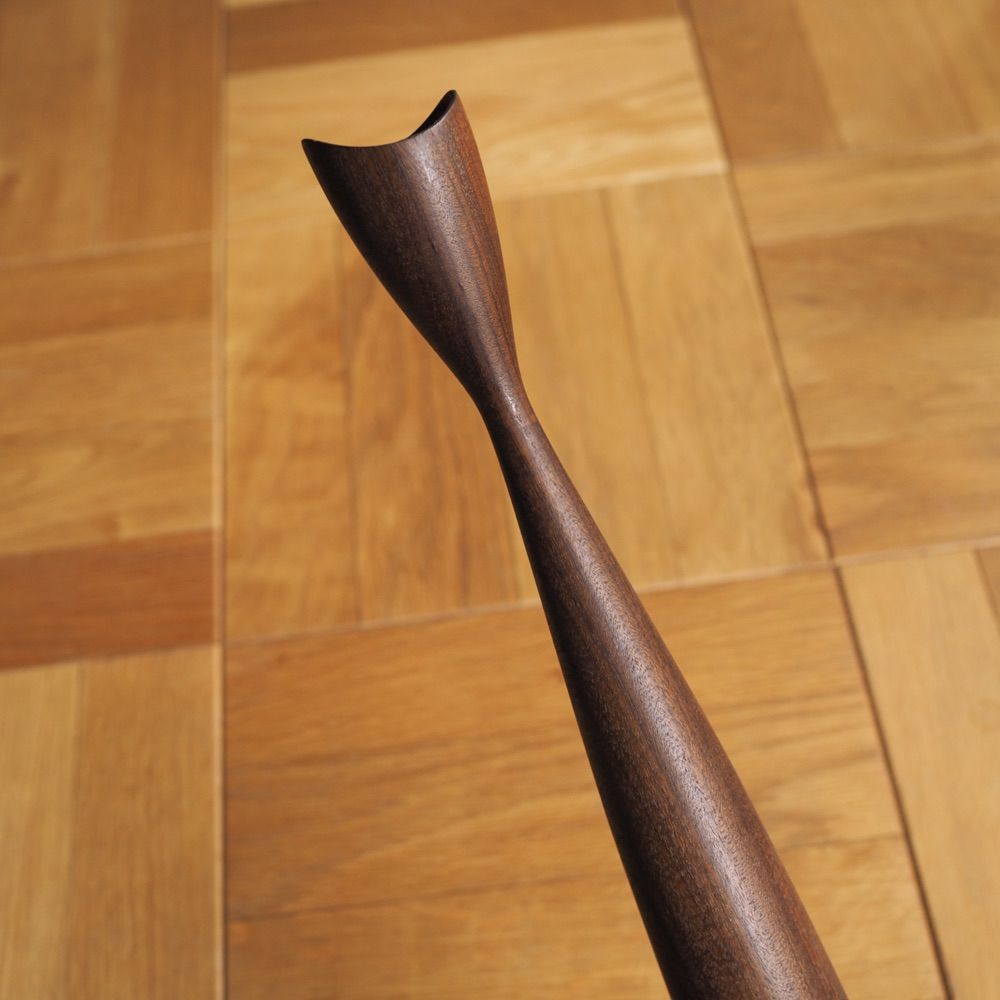 北欧　チーク材　キャンドルホルダー　アンティーク 北欧インテリア／ビンテージチーク3連キャンドルホルダー