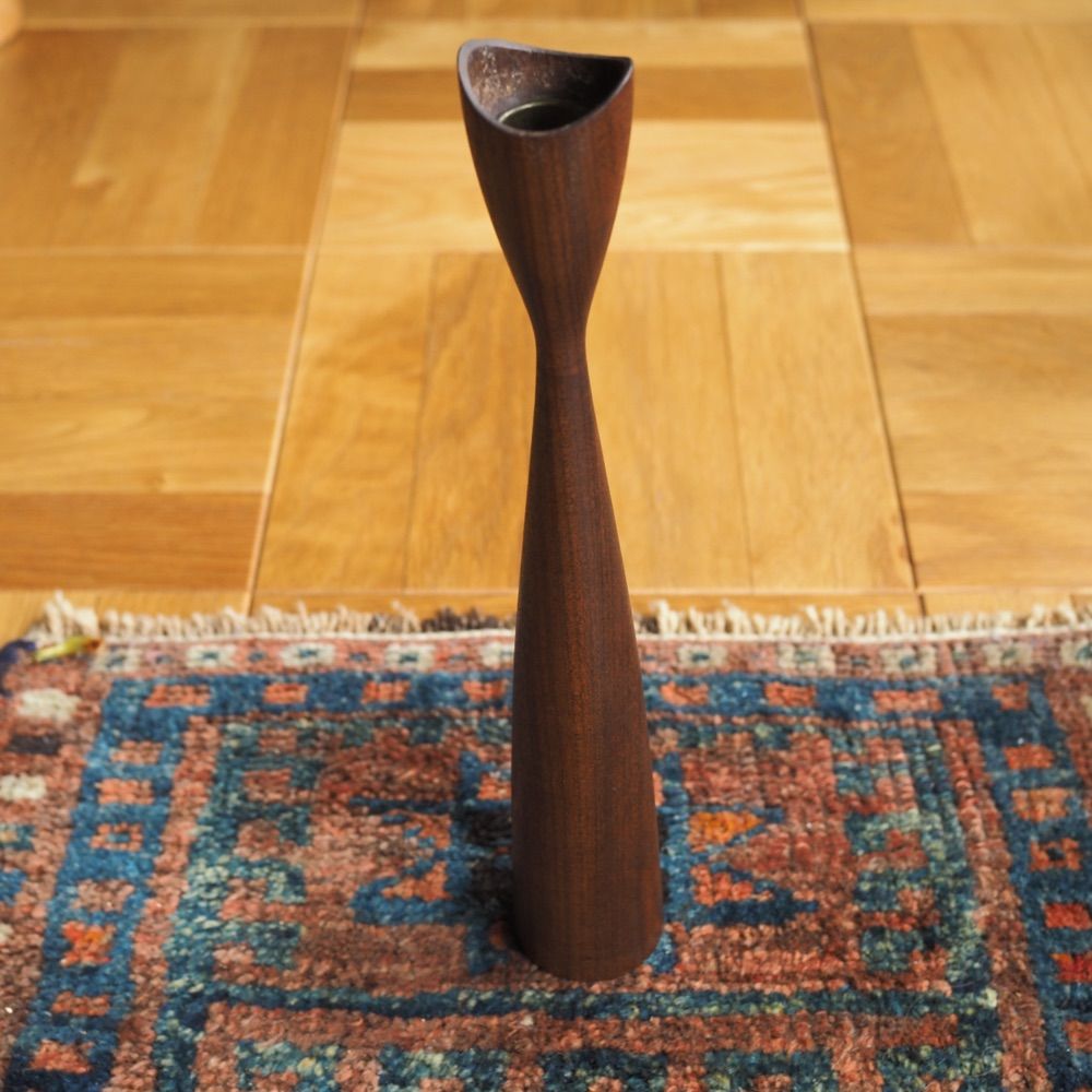 チークのキャンドルホルダー(ペア)/ Denmark・北欧・北欧ヴィンテージ