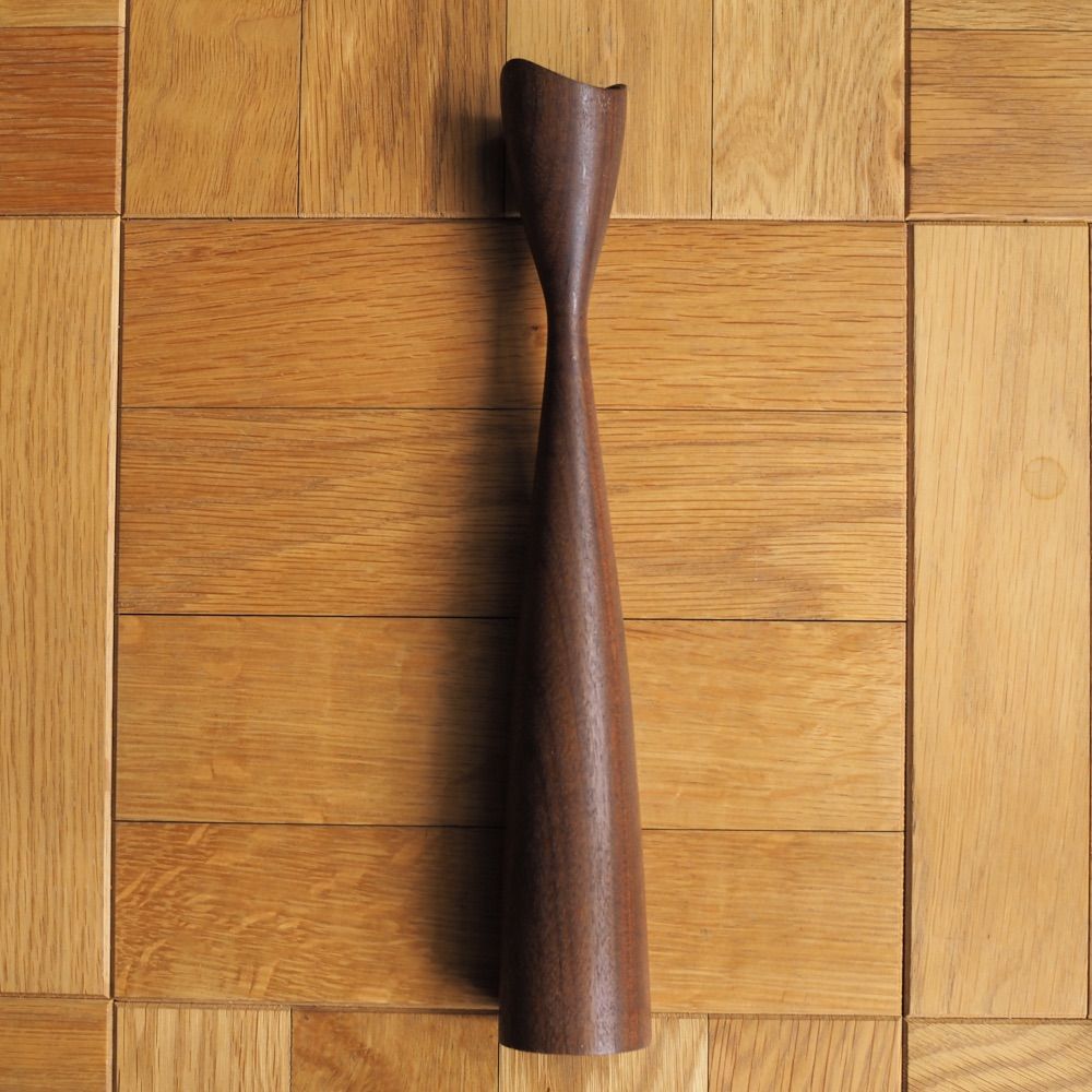 北欧　チーク材　キャンドルホルダー　アンティーク 北欧インテリア／ビンテージチーク3連キャンドルホルダー