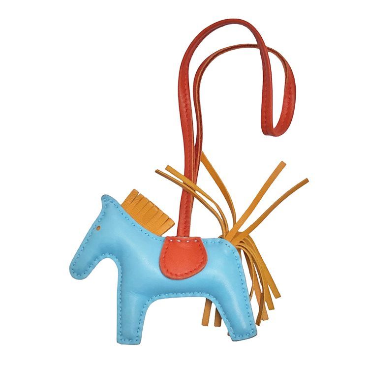 HERMES エルメス ロデオチャームPM バッグチャーム セレステ