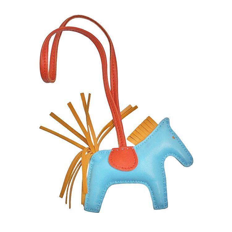 HERMES エルメス ロデオチャームPM バッグチャーム セレステ