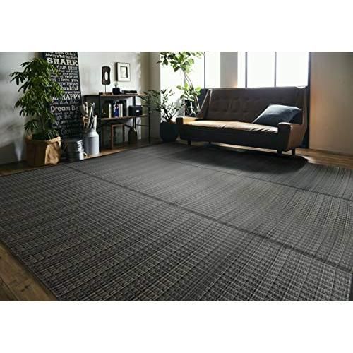 イケヒコ 『バルカン』 肌触りの良い国産 畳 マット 江戸間4.5畳 ブラウン 傷がつきにくく引っ掻き傷にも強い丈夫なPP素材で作ったカーペット