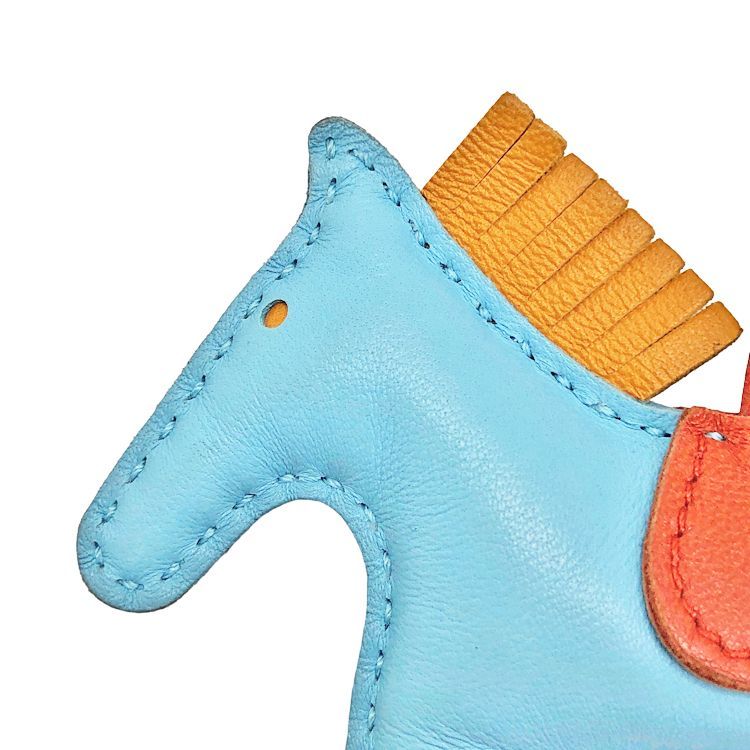 HERMES エルメス ロデオチャームPM バッグチャーム セレステ