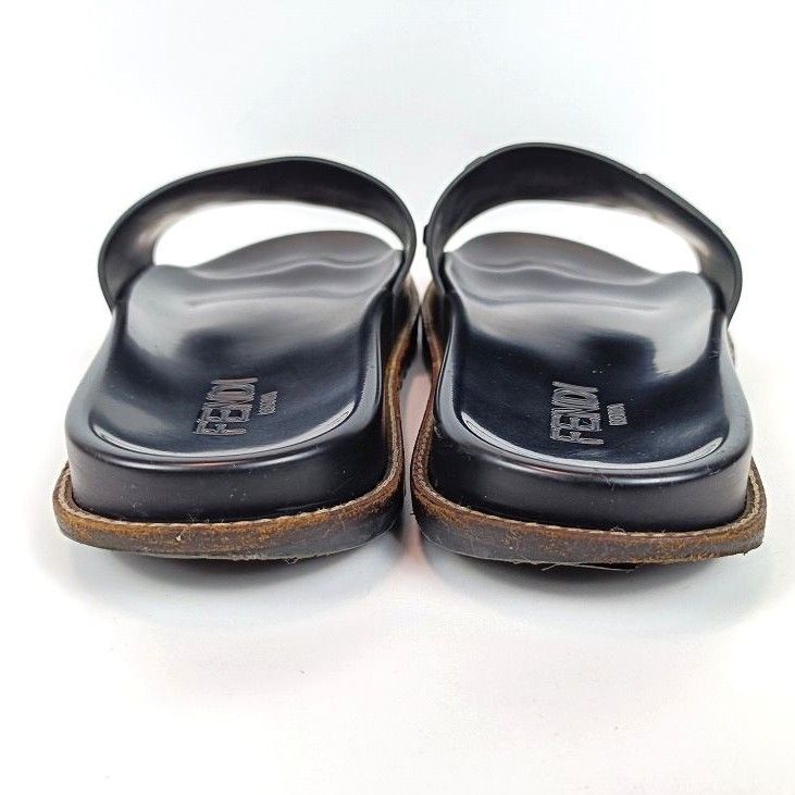 FENDI フェンディ ラバーサンダル メンズ8 ブラック 黒 シャワー