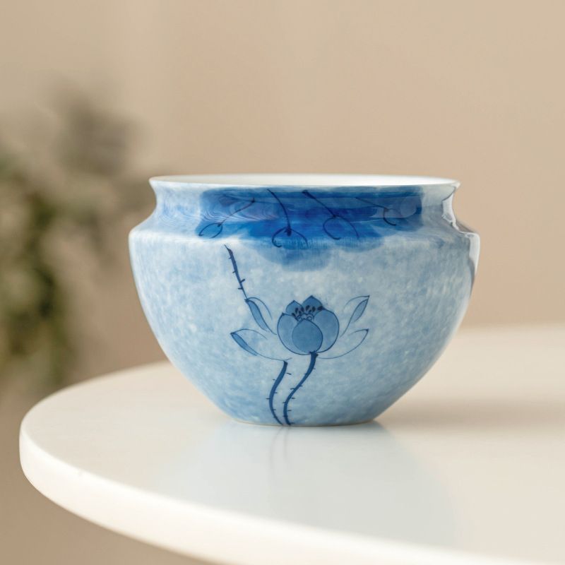 新品未使用 手作り桜花建水 茶洗い 陶器製お茶道具アクセサリー 茶盂