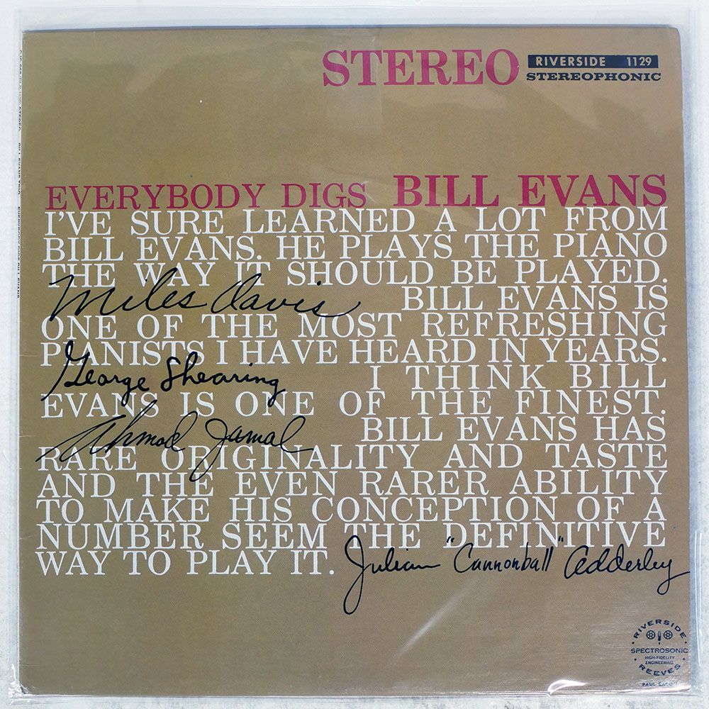 US盤 BILL EVANS/EVERYBODY DIGS/RIVERSIDE OJC068 LP - メルカリ