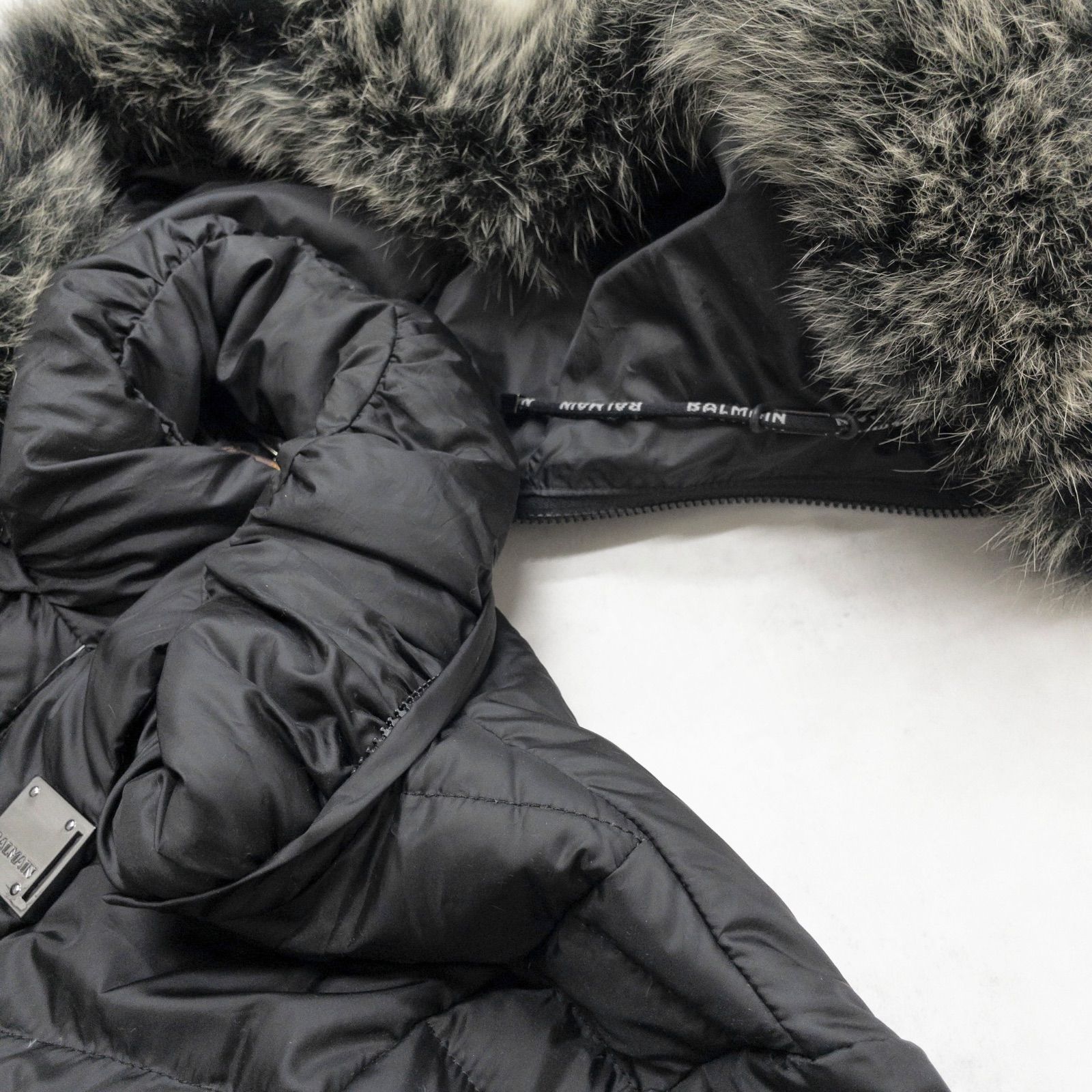 BALMAIN バルマン ダウンジャケット コート フード フォックスファー