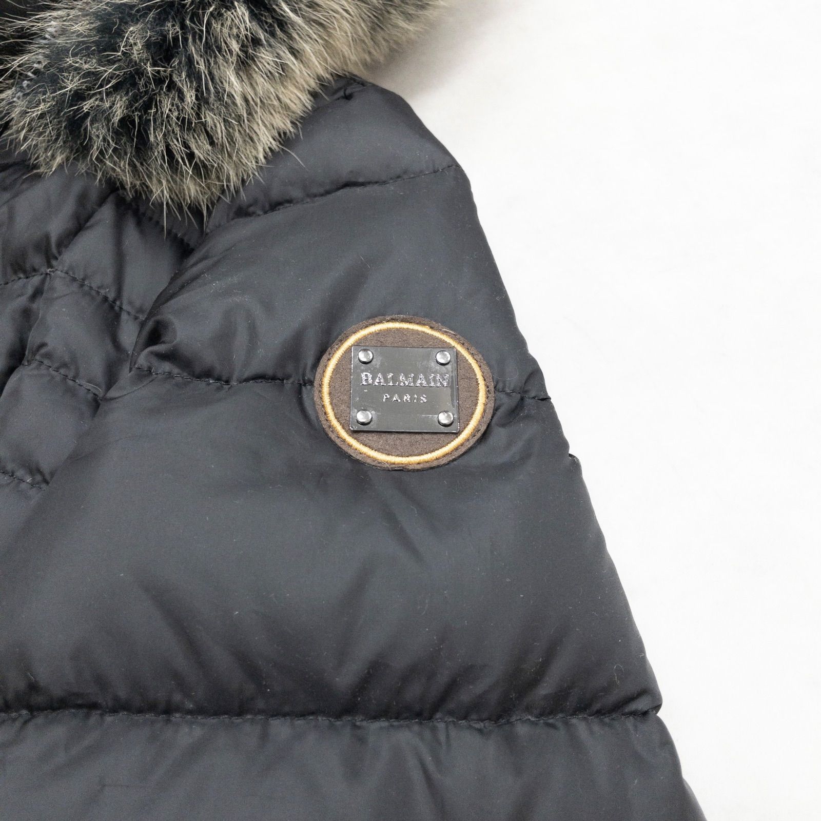 BALMAIN バルマン ダウンジャケット コート フード フォックスファー