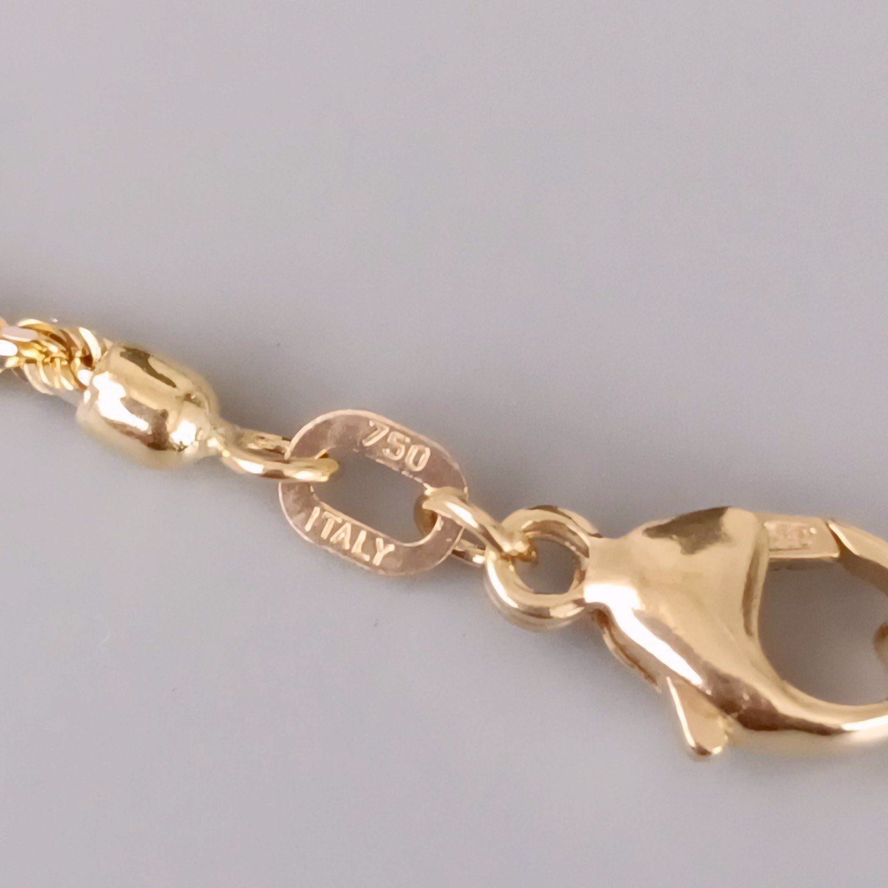 18金 K18 男女兼用 イタリー デザインネックレス 8.64g 44.5㎝ E248