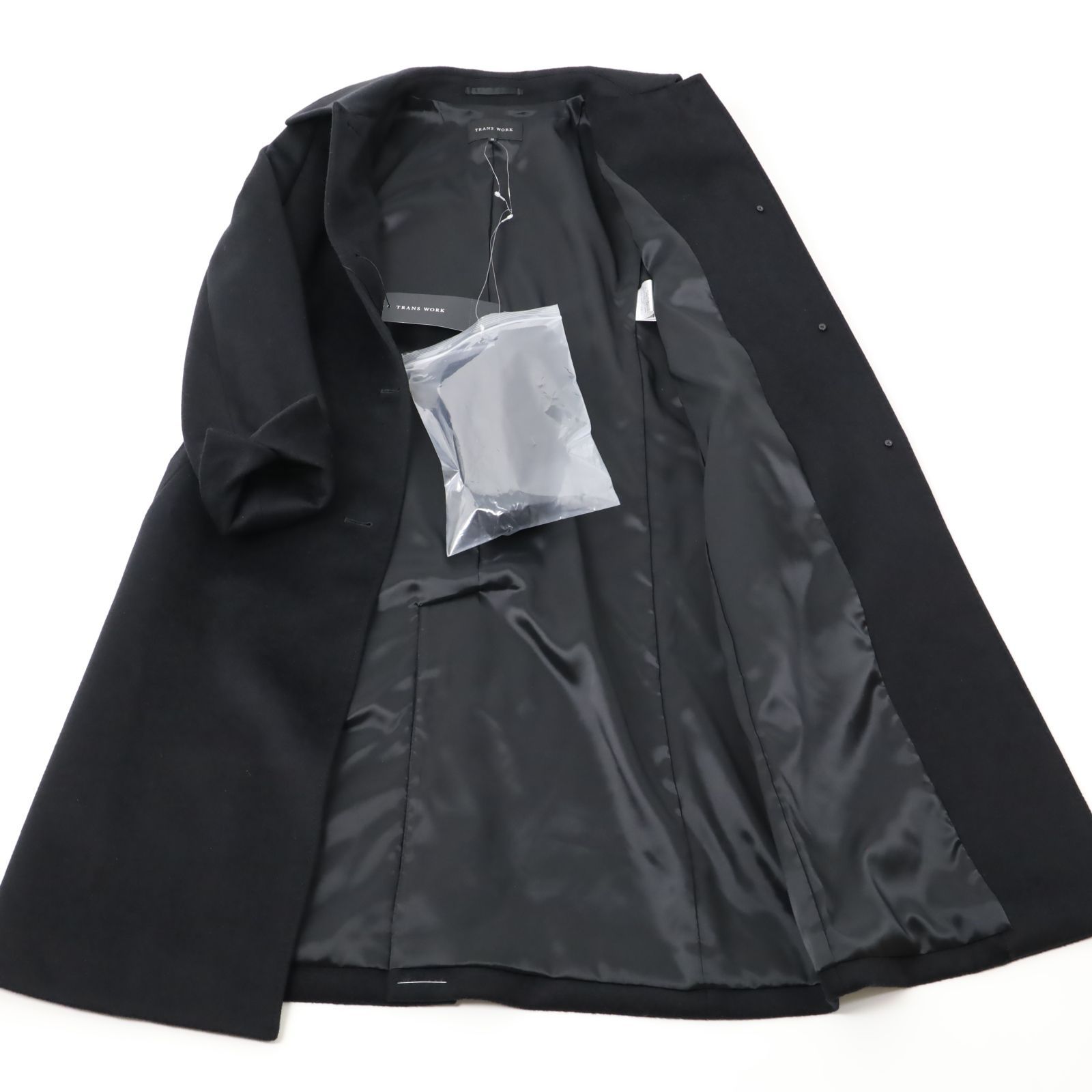 新品 TRANS WORK ウールカシミヤビーバーステンカラーコート トランス