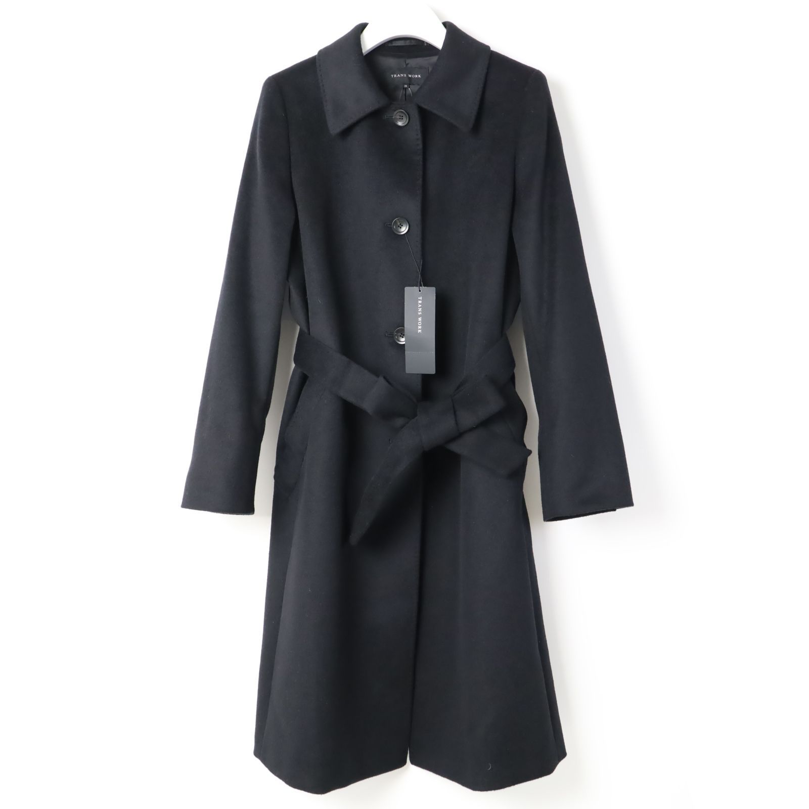 新品 TRANS WORK ウールカシミヤビーバーステンカラーコート トランス