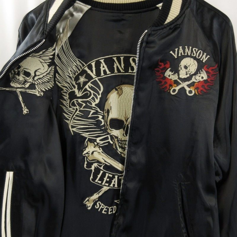 VANSON バンソン スカジャン NVJK-701 リバーシブル 刺繍 ウィング