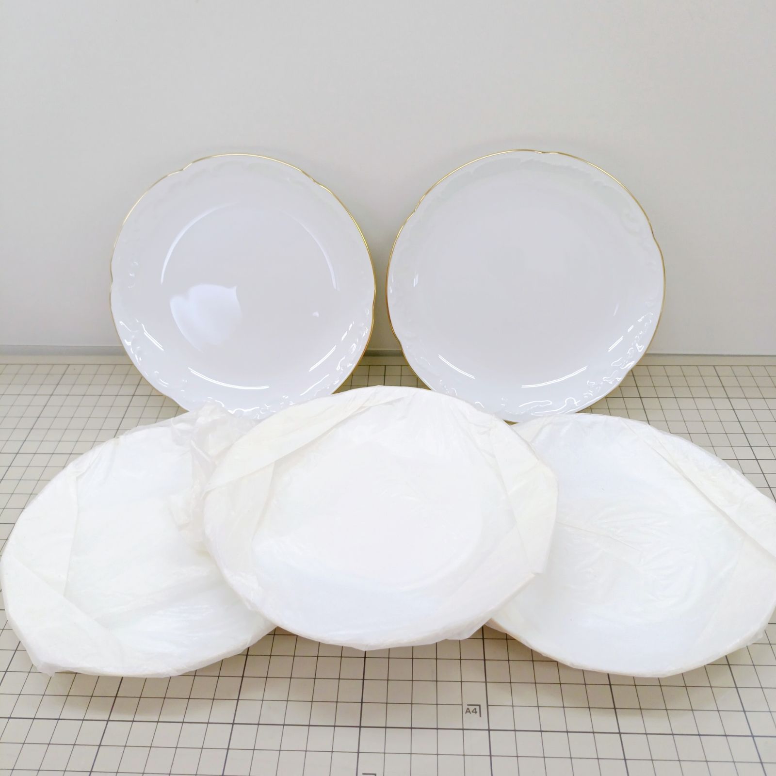 未使用】大倉陶園 ゴールドライン(1001) 15cm銘々皿揃(5枚) - メルカリ