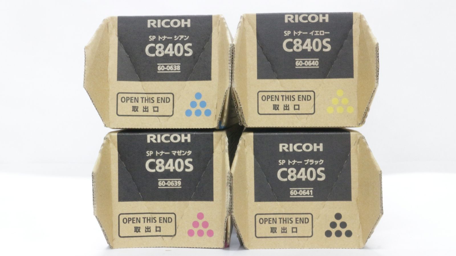 未使用 RICOH 純正 トナー C840S 4色（シアン・マゼンタ・イエロー