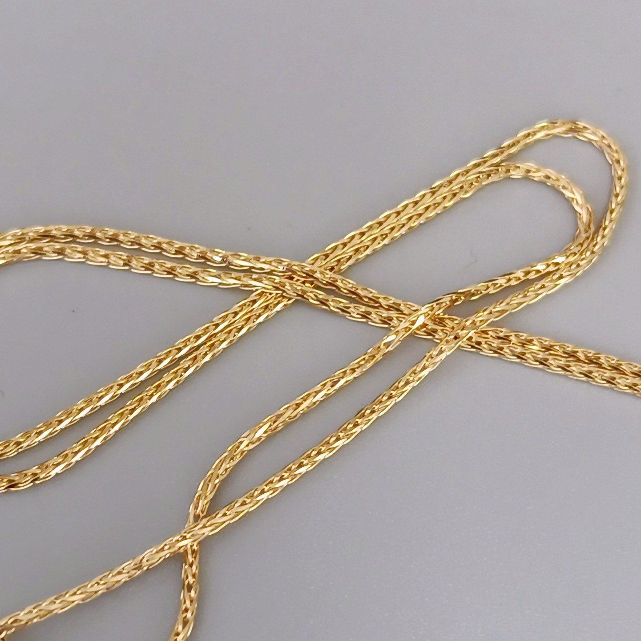 18金 K18 デザインネックレス スライドアジャスター 男女兼用 2.88g