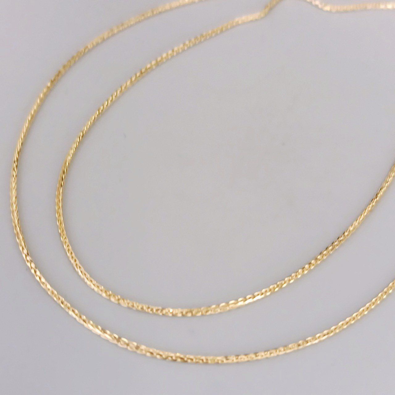 18金 K18 デザインネックレス スライドアジャスター 男女兼用 2.88g