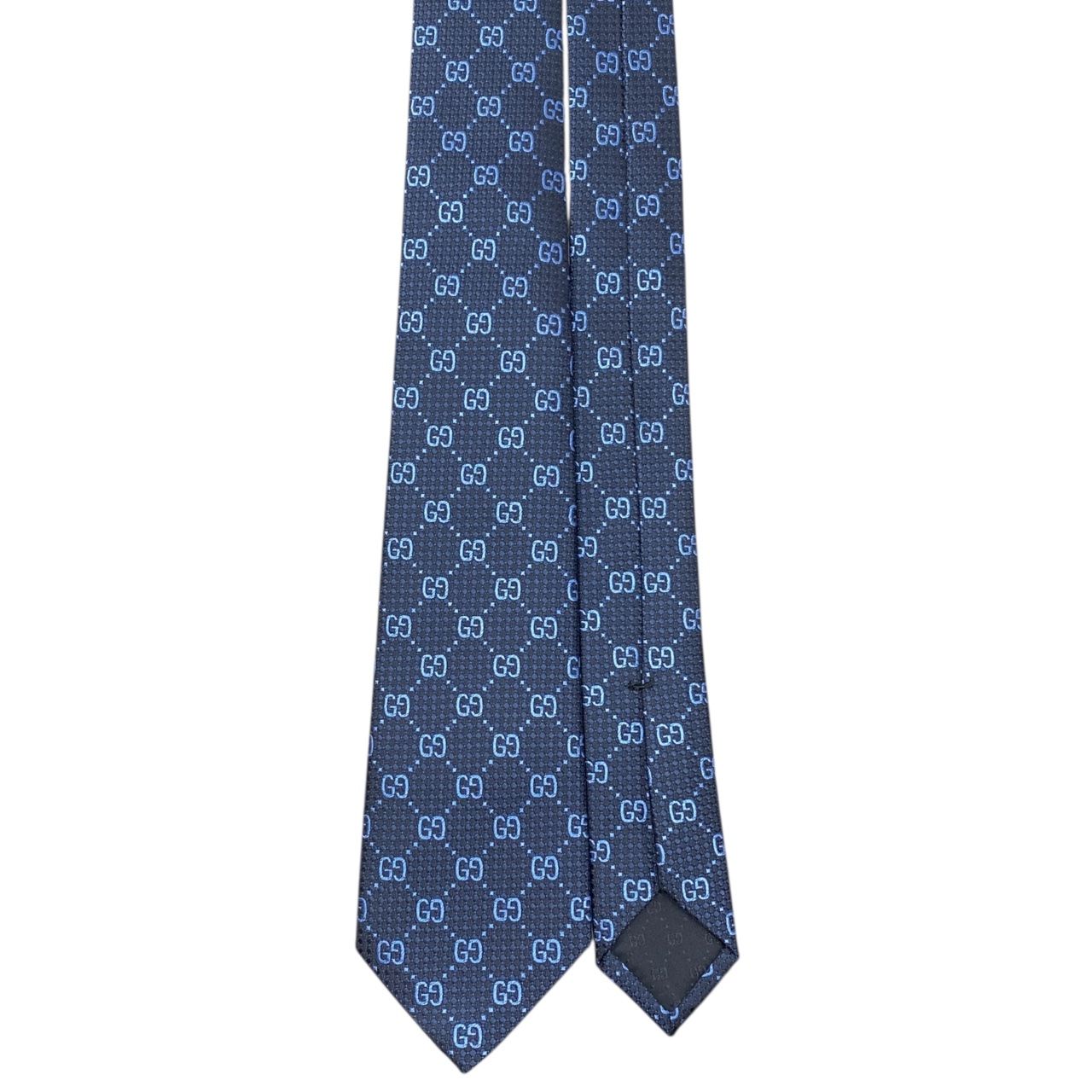 ☆GUCCI グッチ メンズ ネクタイ GGパターン 790227 ブル- 未使用品