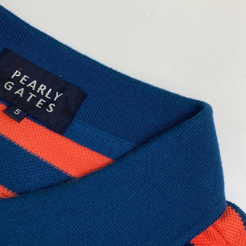 サイズ：5 PEARLY GATES パーリーゲイツ 半袖ポロシャツ ボーダー柄