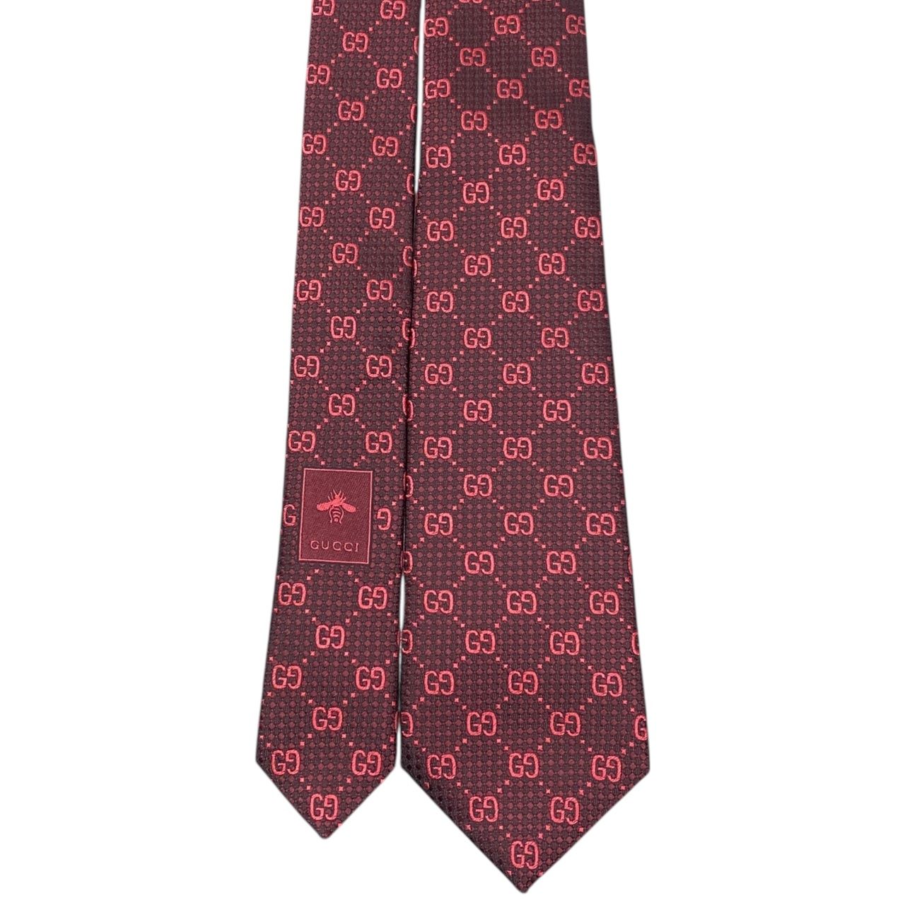 ☆GUCCI グッチ メンズ ネクタイ GGパターン 790227 レッド - メルカリ